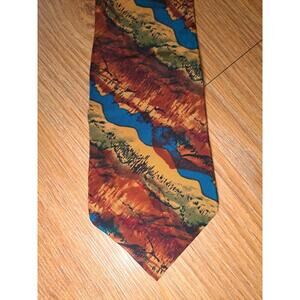 VINTAGE Jerry Garcia Silk Tie Multicolor Art Handmade Wide